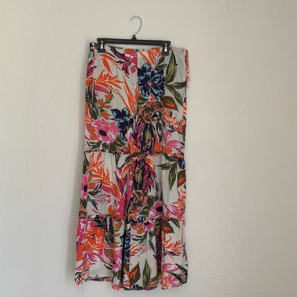 Flowy multi colored pants, size L, Coco Bianco